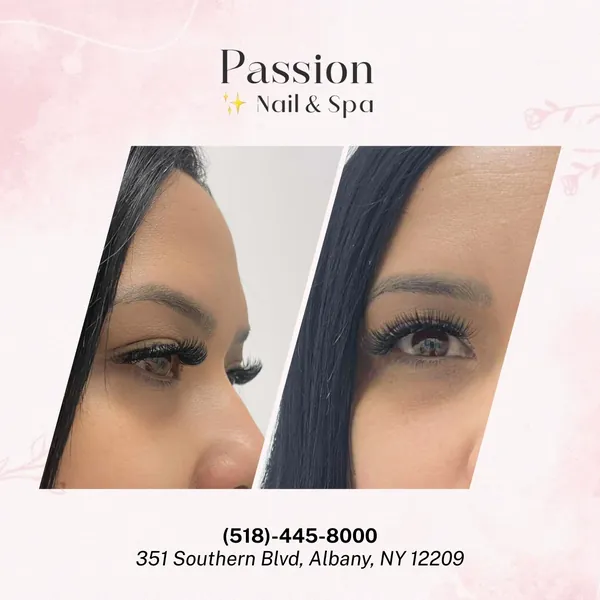 Eyelash extensions at Passion Nail Spa